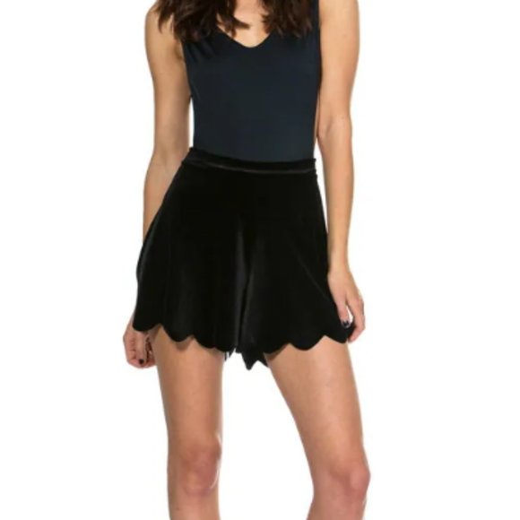 Blackmilk Pants - Blackmilk Velvet Black Shorties